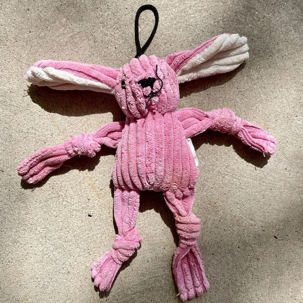Pink Corduroy Bunny Cat Nip Filled Toy